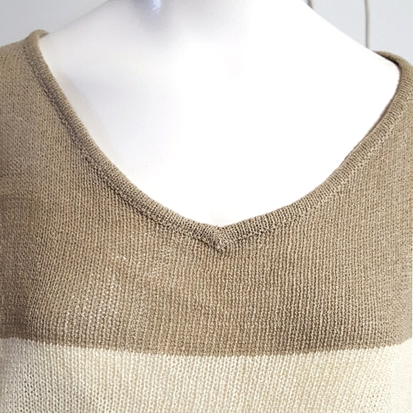 🔖Vtg 90's-Y2K Knit Top🍂TU 🍂Breathable|Fishnet Back| Wide Long Sleeve - Picture 6 of 12